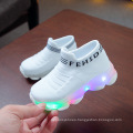 Lighting Lights Laces Footwear Boys kids girls Man Sneakers Box Trainers Frozen Long flashing Led Shoes